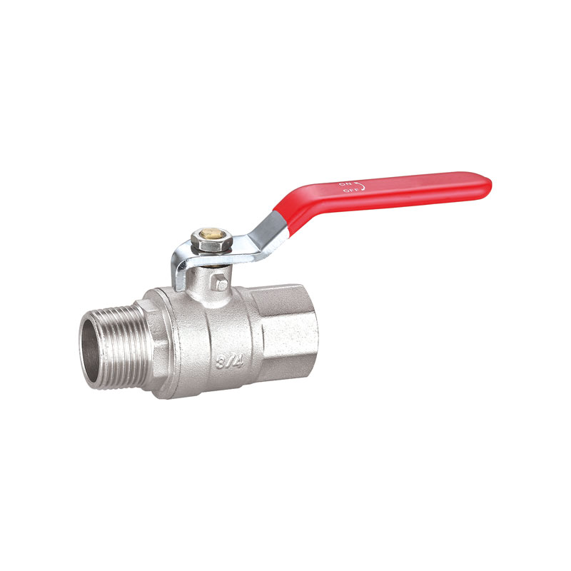شیر توپی تمام سوراخ برنجی ماده نر دسته بلند AMT-2064