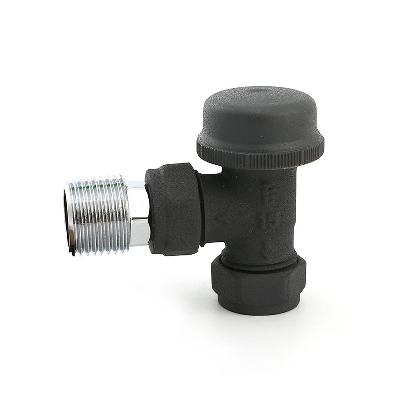 شیر رادیاتور سطح مشکی نوع زاویه ای AMT-4032