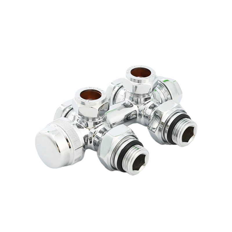 شیر رادیاتور دستی برنجی روکش کروم AMT-4036